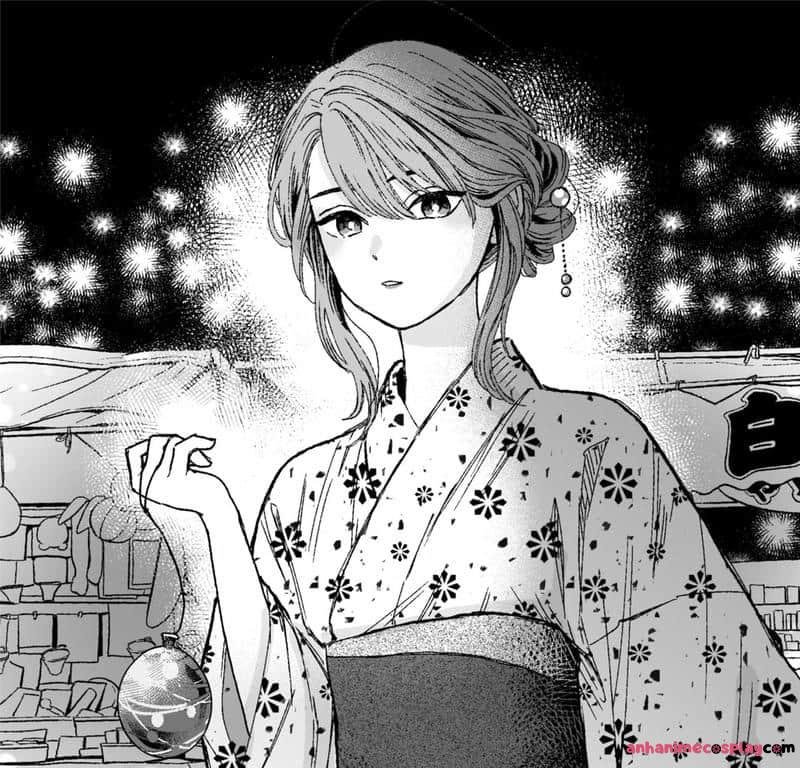 ảnh anime nữ trắng đen 4k